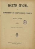 Boletín Oficial del Ministerio de Instrucción Pública y Bellas Artes. Año 1910