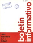 Boletín informativo del INBAD. 1988. Nº 4. Diciembre