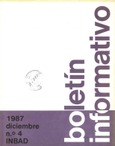 Boletín informativo del INBAD. 1987. Nº 4. Diciembre