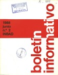 Boletín informativo del INBAD. 1988. Nº 2. Junio