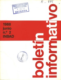 Boletín informativo del INBAD. 1988. Nº 2. Junio