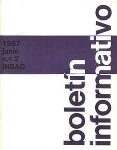 Boletín informativo del INBAD. 1987. Nº 2. Junio