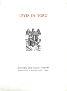 Leyes de Toro. Edición facsimil