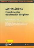 Matemáticas. Complementos de formación disciplinar