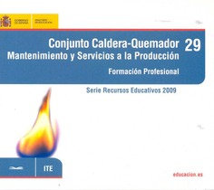 Conjunto caldera-quemador. Mantenimiento y servicios a la producción. Formación profesional