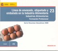 Línea de envasado, etiquetado y embalado en la industria alimentaria. Industrias alimentarias. Formación profesional