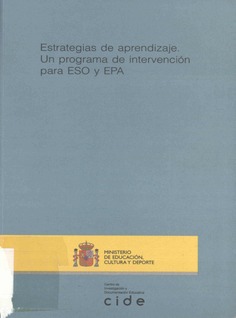 Estrategias de aprendizaje. Un programa de intervención para ESO y EPA