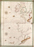 Atlas de Joan Martines (año 1587). Lámina nº 17. Atlántico Occidental