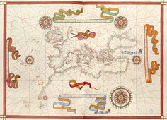 Atlas de Joan Martines (año 1587). Lámina nº 02. Mediterráneo con el occidente de Europa y África