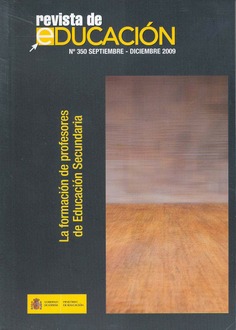 Revista de educación nº 350. La formación de profesores de educación secundaria