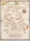 Atlas de Joan Martines (año 1587). Lámina nº 07. Islas del Mar Egeo