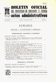 Boletín Oficial del Ministerio de Educación y Ciencia año 1978-1. Actos Administrativos. Números del 1 al 13 más 1 número extraordinario e índice 1º trimestre