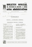 Boletín Oficial del Ministerio de Educación y Ciencia año 1976-1. Actos Administrativos. Números del 1 al 13 e índice 1º trimestre