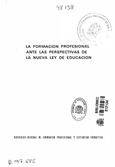 La formación profesional ante las perspectivas de la nueva ley de educación