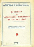 Escalafón de catedráticos numerarios de universidad. 1948