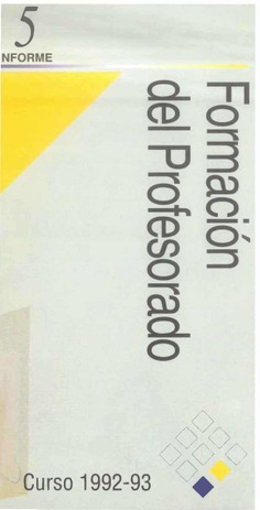 Formación del Profesorado. Curso 1992-93