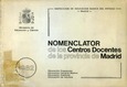 Nomenclator de los Centros Docentes de la provincia de Madrid
