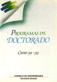 Programas de doctorado. Curso 91-92