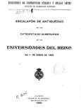 Escalafón de antigüedad de los catedráticos numerarios de las Universidades del Reino. 1920