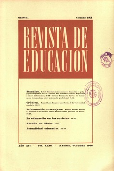 Revista de educación nº 183