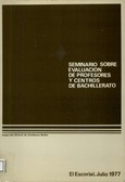 Seminario sobre evaluación de Profesores y Centros de Bachillerato