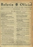 Boletín Oficial del Ministerio de Educación Nacional año 1956-1. Resoluciones Administrativas. Números del 1 al 52 e índice Series A, B y C año 1955