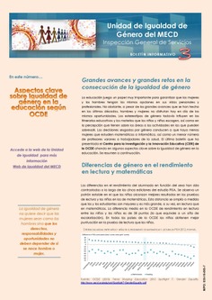 Boletín informativo nº 3. Unidad de Igualdad de Género del MECD