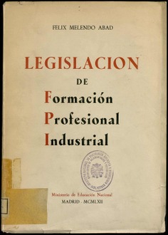 Legislación de formación profesional industrial