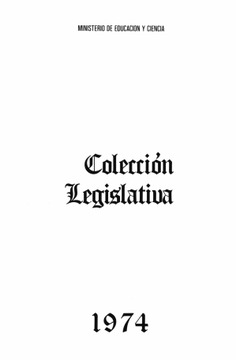 Colección legislativa año 1974
