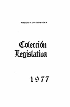 Colección legislativa año 1977 Colección legislativa año 1977