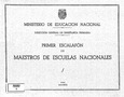 Primer escalafón de maestros de escuelas nacionales. Primer folleto 1