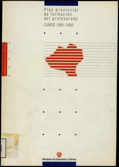 Plan provincial de formación del profesorado. Curso 1991-1992 (Soria)