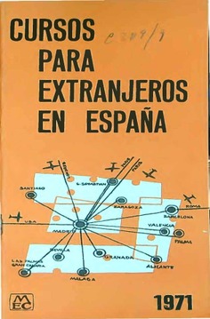 Cursos para extranjeros en España 1971