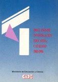 Doce años de investigación educativa: catálogo 1983-1994