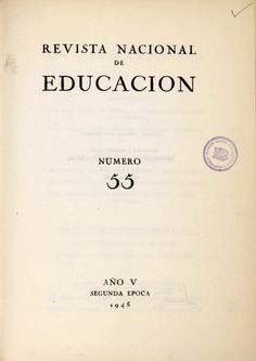 Revista nacional de educación nº 55. 1945