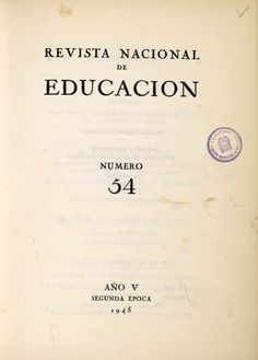 Revista nacional de educación nº 54. 1945
