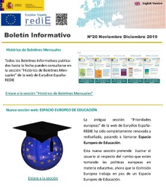 Boletín informativo nº 20 Noviembre - Diciembre. Eurydice España - rediE