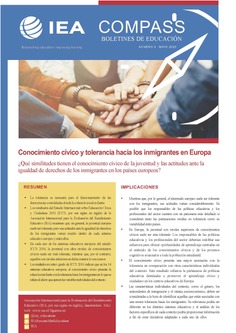 IEA Compass. Briefs in Education 9. Conocimiento cívico y tolerancia hacia los inmigrantes en Europa. ¿Qué similitudes tienen el conocimiento cívico de la juventud y las actitudes ante la igualdad de derechos de los inmigrantes en los países europeos?