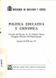 Política educativa y científica