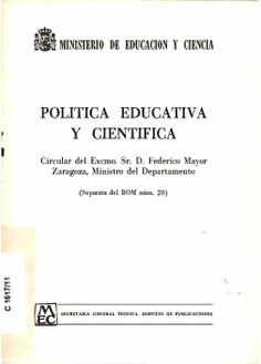 Política educativa y científica