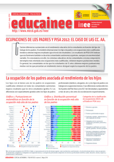 Boletín de educación educainee. Especial autonomías nº 2. Ocupaciones de los padres y PISA 2012: El caso de las Comunidades Autónomas