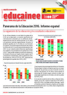 Boletín de educación educainee nº 49. Panorama de la Educación 2016. Informe español
