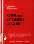 Cursos para extranjeros en España 1982-83