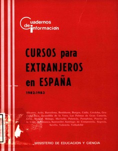 Cursos para extranjeros en España 1982-83