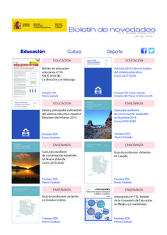 Boletín de novedades nº 24. Noviembre-Diciembre 2019. Ministerio de Educación y Formación Profesional. Ministerio de Cultura y Deporte