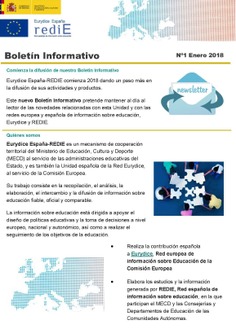 Boletín informativo nº 1 Enero 2018. Eurydice España - rediE