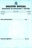 Boletín Oficial del Ministerio de Educación y Cultura año 1999-1. Actos Administrativos. Números del 1 al 4 más 4 números extraordinarios