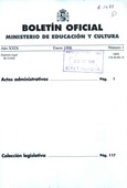 Boletín Oficial del Ministerio de Educación y Cultura año 1998-1. Actos Administrativos. Números del 1 al 5 más 3 números extraordinarios y 1 anexo