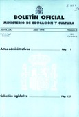 Boletín Oficial del Ministerio de Educación y Cultura año 1998-2. Actos Administrativos. Números del 6 al 12 más 3 números extraordinarios