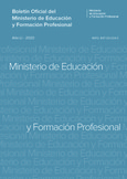 Boletín Oficial del Ministerio de Educación y Formación Profesional año 2020. Actos Administrativos. Números del 1 al 4